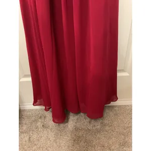 Azazie Yazmin Burgundy A-line Sweetheart Chiffon Dress Formal Gown, approx sz 2 thumbnail 8