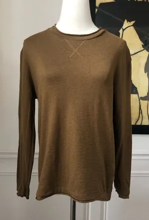Zara Lightweight Raw Roll Edge Sweater S thumbnail 1