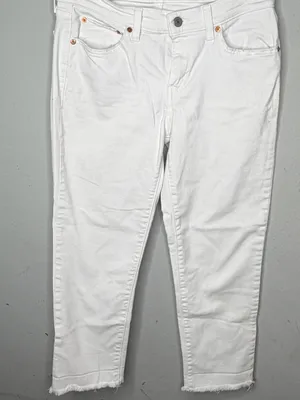 Levi's White Boyfriend Jeans thumbnail 7
