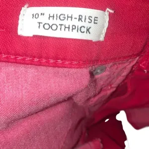 J. Crew Denim Red 10” high rise toothpick skinny jeans size 28 NEW #751 thumbnail 5