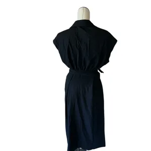 NWT Liverpool Los Angeles X Nordstrom Collared Wrap Dress in Black thumbnail 11