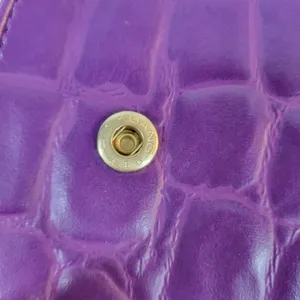 Vintage Dover Crossbody Bag Womens Purple Embossed Animal Print Mirror Purse thumbnail 8