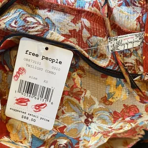 NWT free people floral haze‎ mini slip dress Xs thumbnail 9