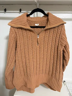 Aerie Cable Car Sweater Quarter-Zip thumbnail 2