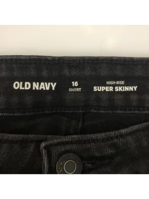Old Navy Womens High-Rise Super Skinny Black Jeans Size 16 Short Cotton Blend thumbnail 3