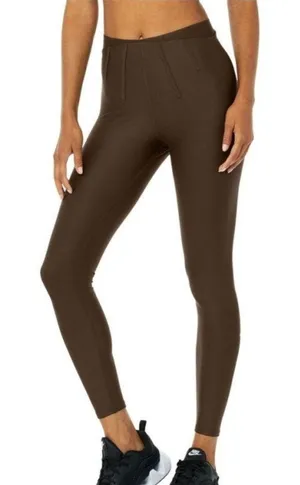 Alo Airlift High-Waist 7/8 Corset Leggings Espresso Hi-Rise Waisted Tights Pants thumbnail 1