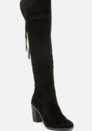 Franco Sarto Black Suede Over the Knee Ellyn Boots 7.5 thumbnail 2