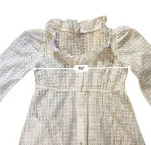 Vtg Juli Jr of Slumbertog Sheer Long Blanket Robe 1 Pocket Button Front Size 7 thumbnail 12