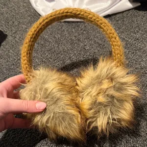 Faux Fur Earmuffs in Brown and Tan thumbnail 2