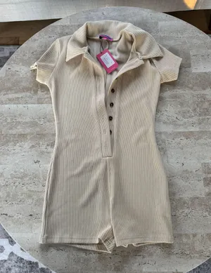 Edikted Lucia Ribbed Romper thumbnail 2