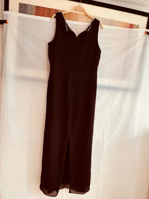 Onyx Nite Brown Sleeveless Maxi Dress thumbnail 4