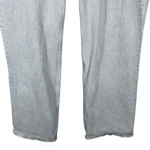 Abercrombie & Fitch The Baggy Low Rise Solid Jeans Grey Y2K Skater Size 33 / 16R thumbnail 3