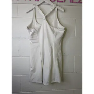 Victoria secret white romper sz Large L 1 pc tennis outfit stretchy stretch thumbnail 2