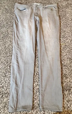 Levis 711 Skinny Jeans Womens 34 Grey Mid‎ Rise Stretch Denim Pants 18881-0220 thumbnail 1