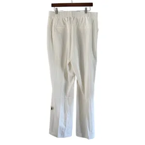 FUNYYZO White Wide Leg Dress Pants Elastic Waist Career‎ Casual XL thumbnail 2