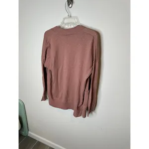 Madewell Cardigan Sweater Dusty Rose Open Front M‎ thumbnail 3