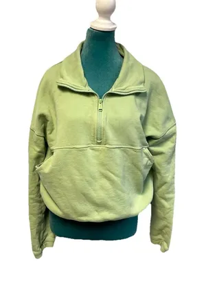 Free People FP Movement Relay Sweatshirt Green Women's Pullover thumbnail 1