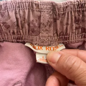 Knox Rose Pink Floral‎ Straight Leg Pants Zip Fly Pockets Womens Large thumbnail 4