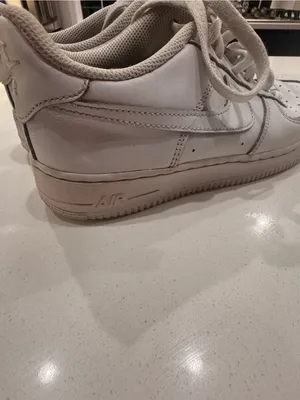 Nike Air Force‎ 1 Low Triple White Sneakers Youth 7Y Women's 8.5 thumbnail 5