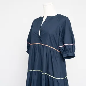 English Factory | Short Puff Sleeve Dress with‎ Piping Detail thumbnail 9