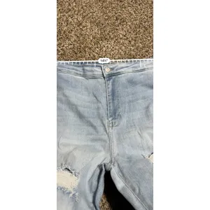Guess Los Angeles Womens High Rise Distressed Skinny Jeans Light Wash 30 Q2GA10 thumbnail 7
