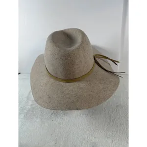 Altard State 100% Wool Brick Brown Hat Brim‎ Sz 14-3-4 Packable Leather Accent thumbnail 5