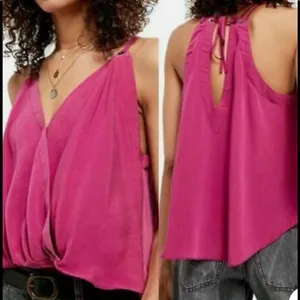 Free people slinky black top SZ medium thumbnail 7
