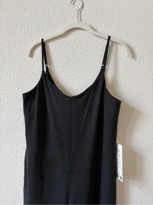 Lululemon Align Mini Flare Bodysuit Jumpsuit Size 14 Black Neutral Sporty thumbnail 3