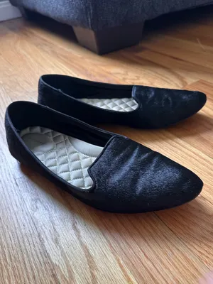 Birdies Women’s Black Haircalf Slip-On Flats Loafers Size 10 thumbnail 3