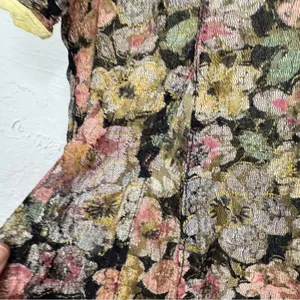 Vintage Handmade Dark Floral Sheer Maxi Dress Women M Cottage Core Fairy Romance thumbnail 15