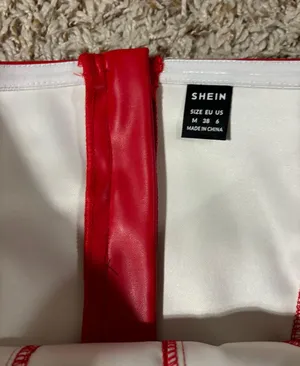 SheIn Red faux leather corset thumbnail 3