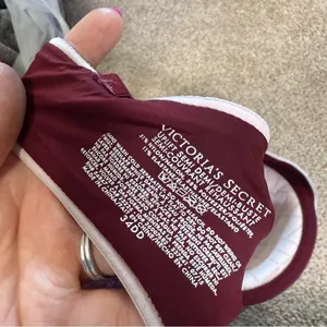 Victorias Secret Uplift Semi Demi Maroon‎ Space Dye Bra T-Shirt 34DD thumbnail 3