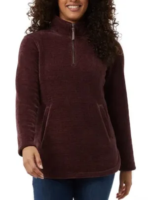 32 Degrees Heat Burgundy Purple Quarter Zip Pullover Cozy Size XL New Winter thumbnail 1