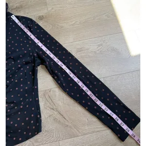 EUC Maeve Anthropologie Printed Ruched Buttondown polkadots collared blouse XL thumbnail 7