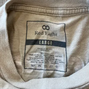 Unisex Red Eight Beige/Tan Short Sleeve Tshirt - L thumbnail 5