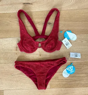 WET - Clara Bikini Top & Camilla Bikini Bottoms in Rust thumbnail 1