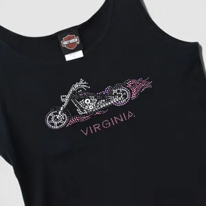 HARLEY DAVIDSON 2007 Rhinestone Logo Sleeveless Top thumbnail 2