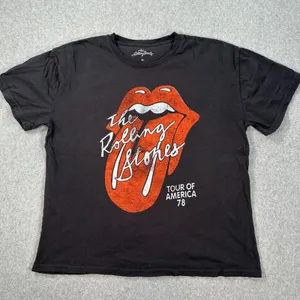 The Rolling Stones Band Tee Shirt Tongue Logo Size XL Short Sleeve Black thumbnail 1