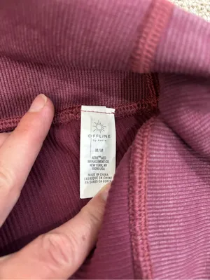 Offline by Aerie Leggings Womens M Medium High Waisted Ribbed Pull On Yoga thumbnail 8