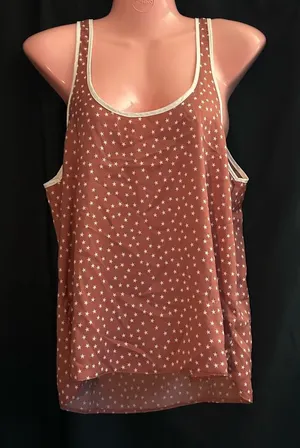 aerie Women’s Rust High Low Star Tank Top Sleeveless Blouse SZ MD NWT thumbnail 1