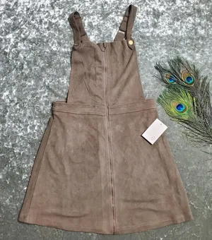 Pie‎ in The Sky Green Faux Suede Overall Dress thumbnail 1