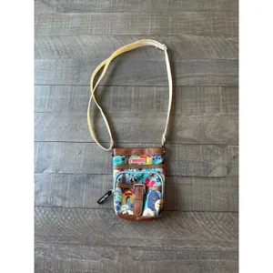 Lily Bloom crossbody bag‎ colorful pattern of dogs and forest scenery thumbnail 2