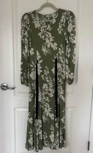 Reformation Brogan Dress in Willow thumbnail 5