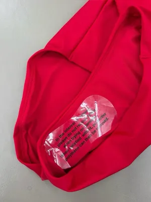 NWT Quince Italian Underwire One-Piece Swimsuit Cherry Red Sz L thumbnail 5