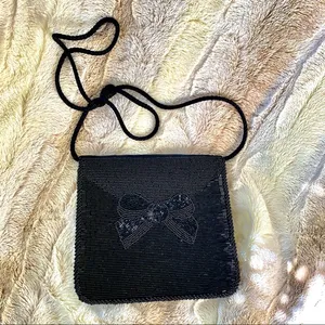 Beaded Evening Bag Black thumbnail 1