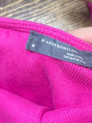 By Anthropologie pink crop tank top size medium thumbnail 5