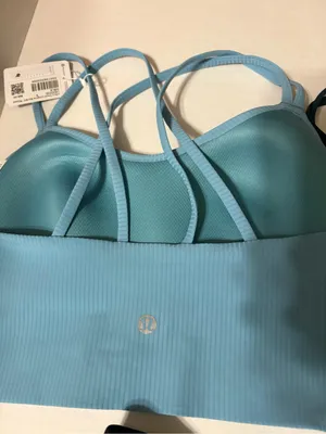 NWT size 8 washed blue lululemon like a cloud bra b c cup ribbed long line thumbnail 1