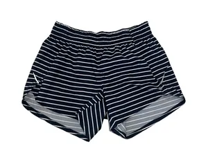 Athleta navy stripped athletic‎ shorts small thumbnail 1