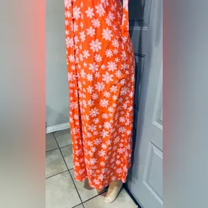 Billabong Hung Up Linen Floral Maxi Dress size Small thumbnail 8
