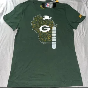 New Duluth Trading Women's Packers Longtail T-Shirt Green Bay NFL Small thumbnail 1